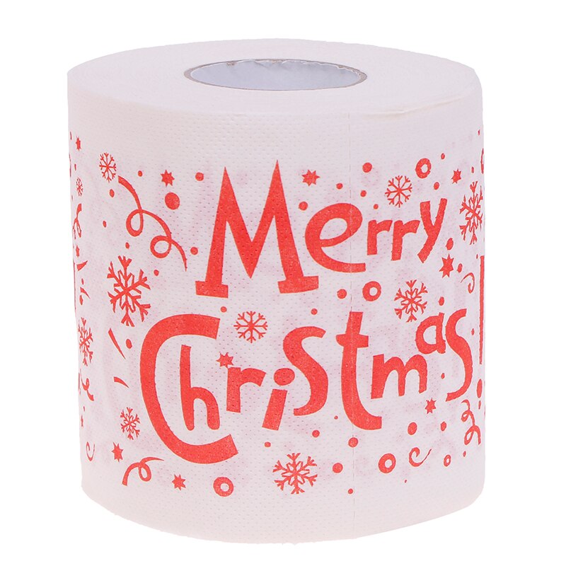 1pc Christmas Table Napkin Home Santa Claus Bath Toilet Roll Paper Xmas Decor Tissue: CL