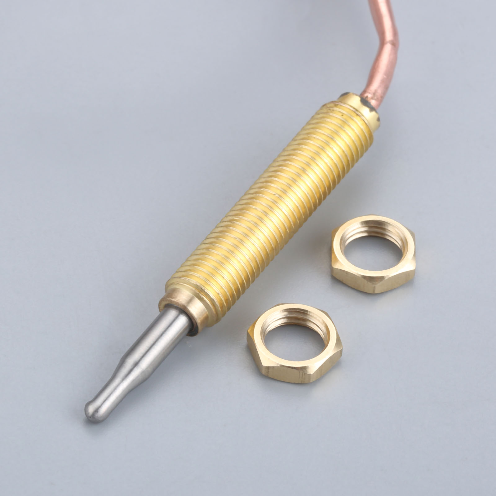 Kit de termopar de Gas Universal, 600mm, rosca de cabeza M8 * 1 con/2 tuercas, apto para chimenea de Gas, fogón, parrilla, calentador de Gas al aire libre, 1Kit