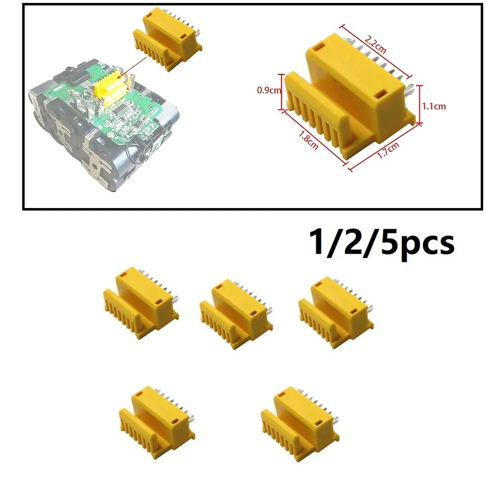 Voor Makita 18V BL1850 Connector PCB Connector Power Tool Batterij Laders Geel 1/2/5pcs BL1850 BL1830 Gloednieuwe