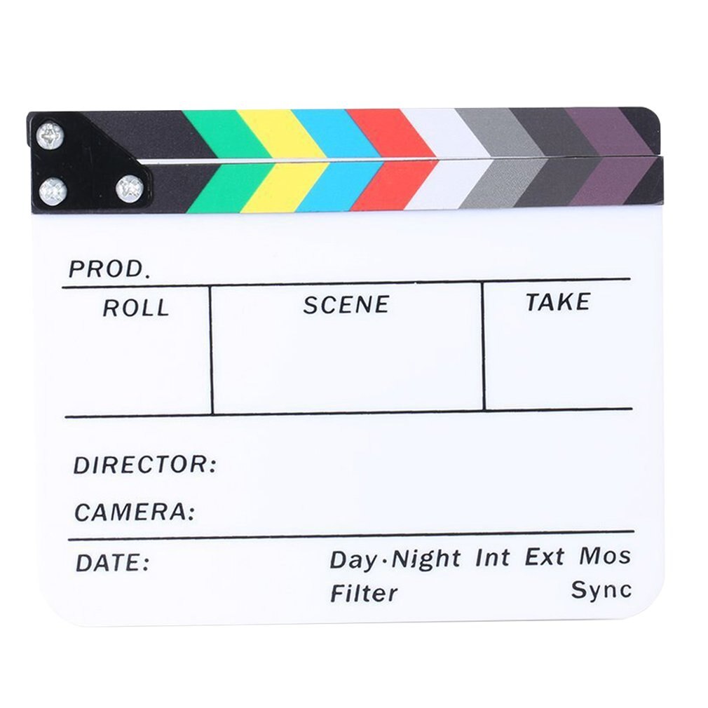 Director Video Scene Clapperboard Clapper Board Acrylic Director TV Movie Film Action Slate Clap Handmade Cut Prop