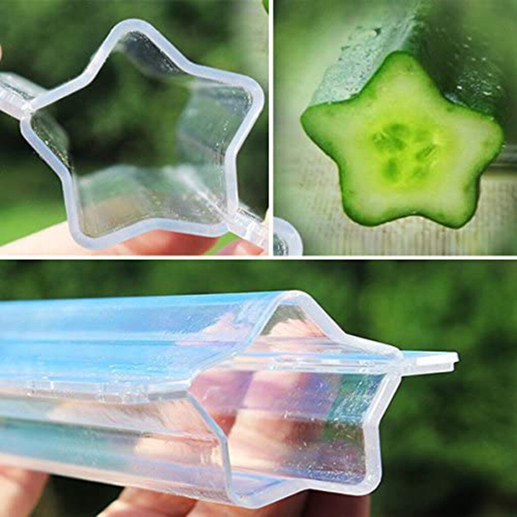 Plastic Cucumber Growth Forming Mold Heart/five-pointed Star Shaping Mould Vegetable Growing Mold Transparent Garden Nursery Pot