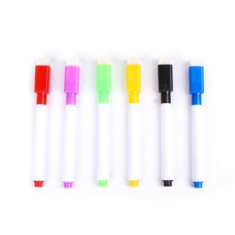 2 stuks/set merk magnetische whiteboard stiften uitwisbare whiteboard markers magneet ingebouwde gum kantoor schoolbenodigdheden