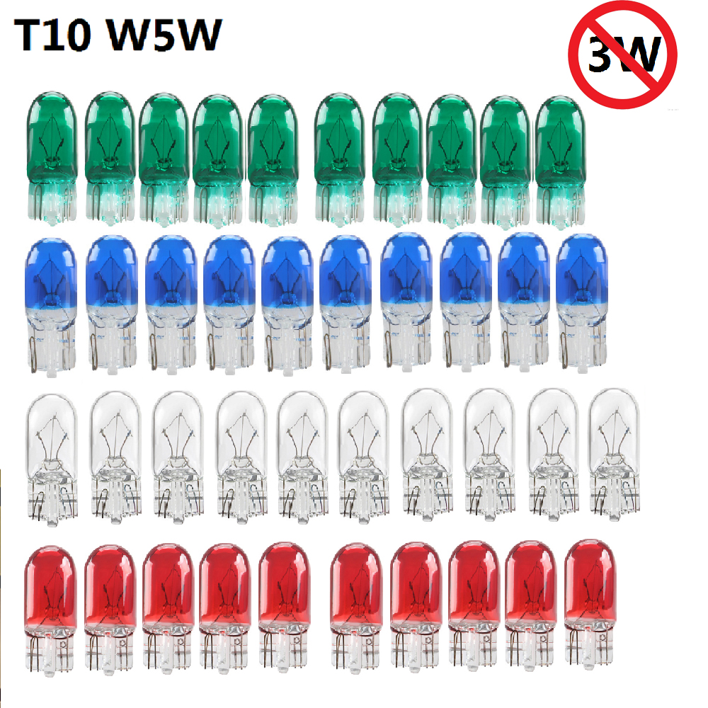 10 pcs 12v t10 501 194 5w Auto Halogenlampe Innen signal Licht Seiten markierung hellgelbe Glas birne