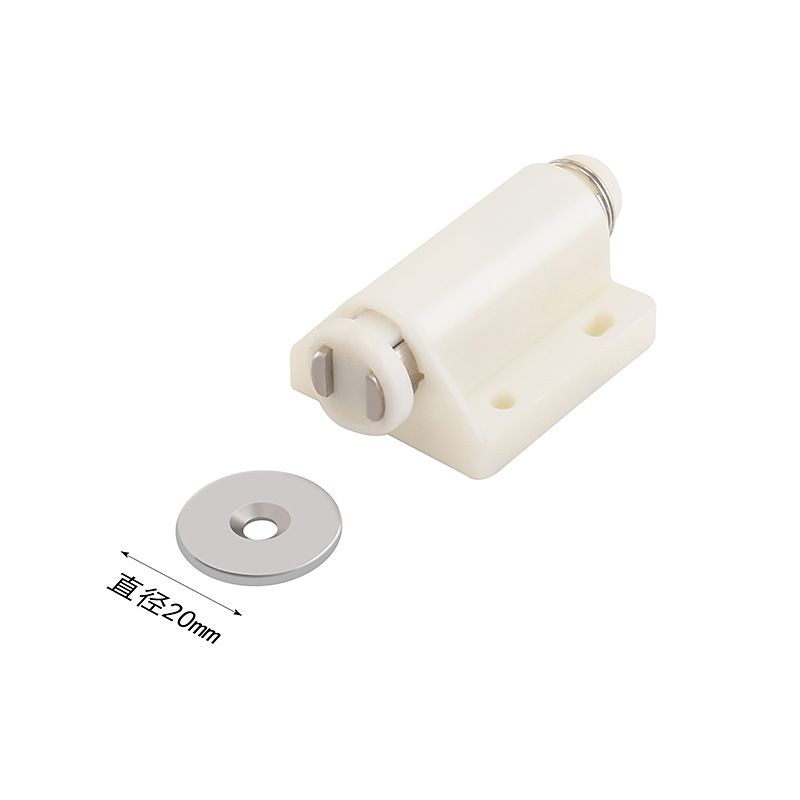 Deur Pusher Zwart Kleur Kast Vangt Magneet Deur Stopt Dichter Magnetische Verborgen Deur Stoppers Demper Buffer Gespen Voor Deuren: chroom