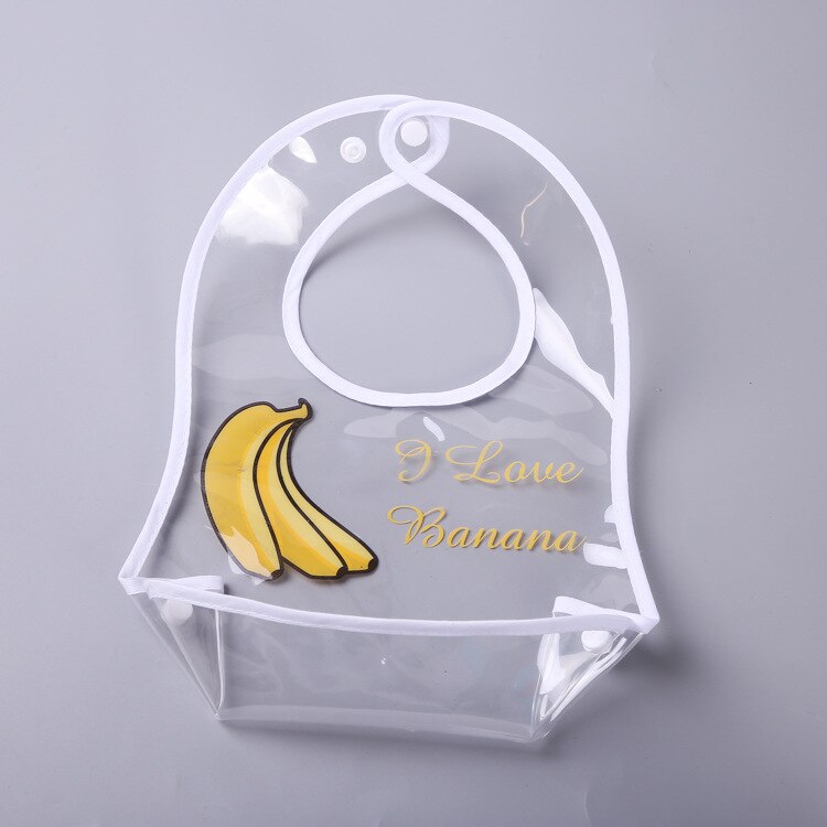 Baby Bib Adjustable Baby Bandana Bibs EVA Waterproof Lunch Feeding Bibs Baby Cartoon Fruit Feeding Cloth for Children Baby Apron: banana