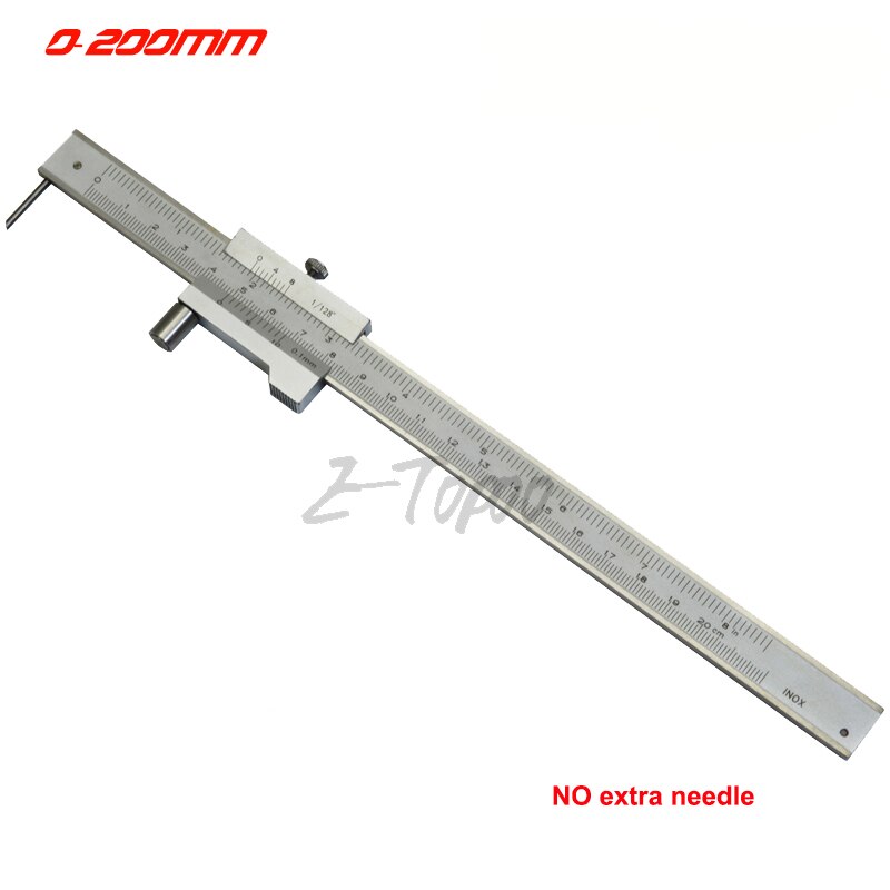 0-200mm Marking Vernier Caliper With Carbide Scriber Stainless Steel Parallel Marking Vernier Caliper Marking Gauge Tool: caliper 1 needle