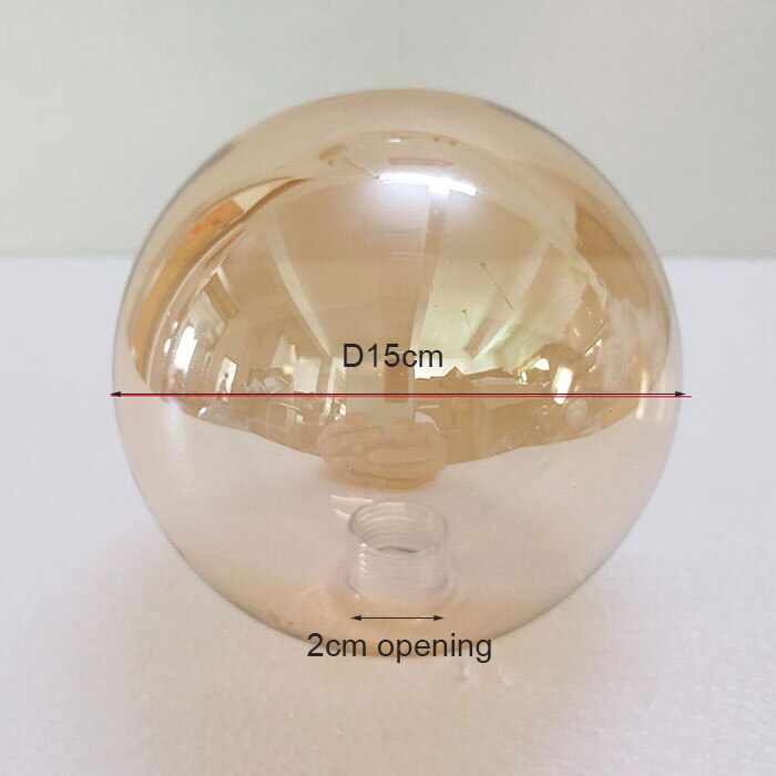 Reemplazo de pantalla de cristal D12cm D15cm G9 para casquillo de rosca ámbar coñac verde azul gris globo accesorio de cubierta de tornillo de vidrio: Verde