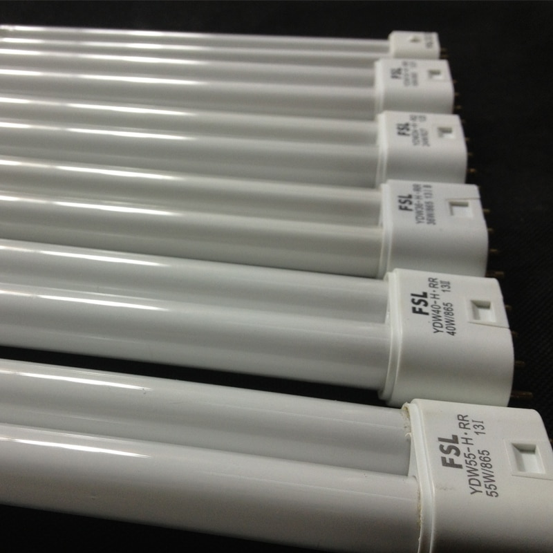 Fsl kompakt lysstofrør med to lysrør, cfl h-form 4 pin 2 g 11 base 18w/ 24w/ 36w/ 40w/ 55w 2700k/ 6500k til rådighed