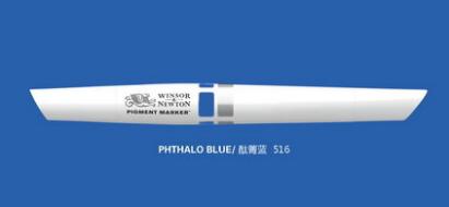 Winsor & Newton Pigment Markers Blue and Green Tones: Phthalo Blue
