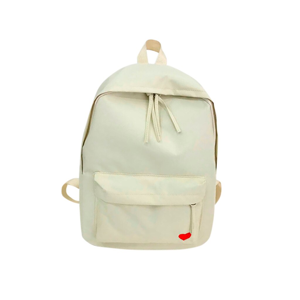 Rugzak Vrouwen Rugzak Mode Vrouwen Schoudertas effen kleur Schooltas Voor Tiener Meisje Kinderen Rugzakken Reistas: WHITE