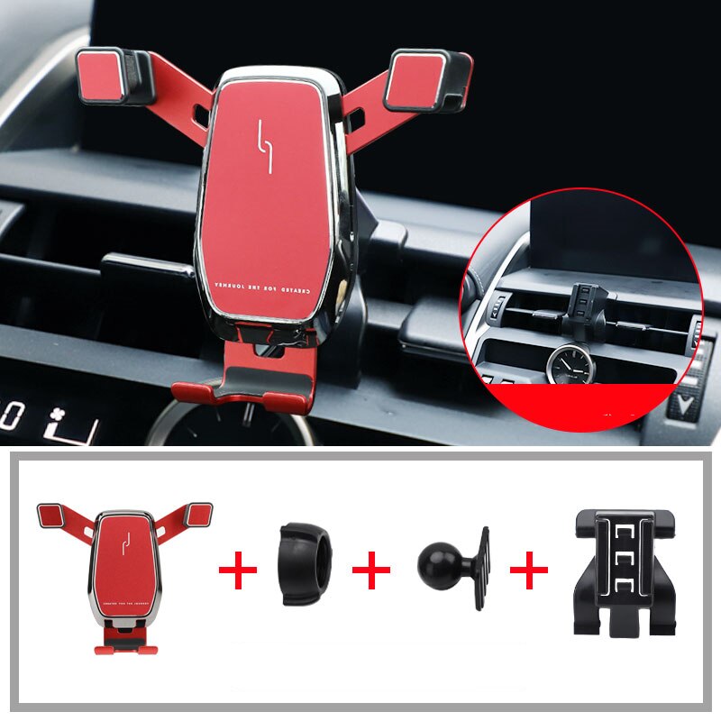 Car Phone Holder Auto-Lock Auto-Releas Phone Stand Car Mount For Lexus NX Car Interior Phone Bracket Accessories: Type A RED