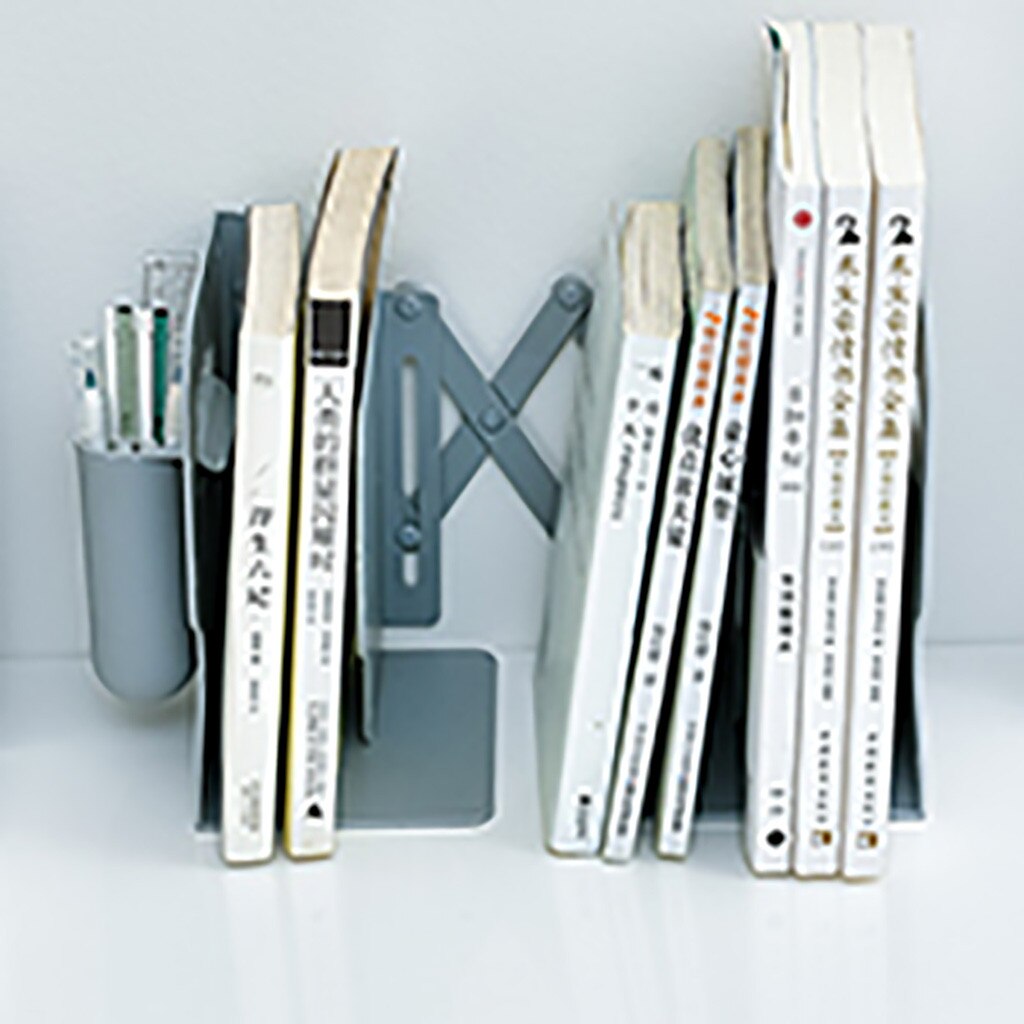Retractable Desktop Book Organizer Storage Rack Office Document Textbook Shelf Bookcases