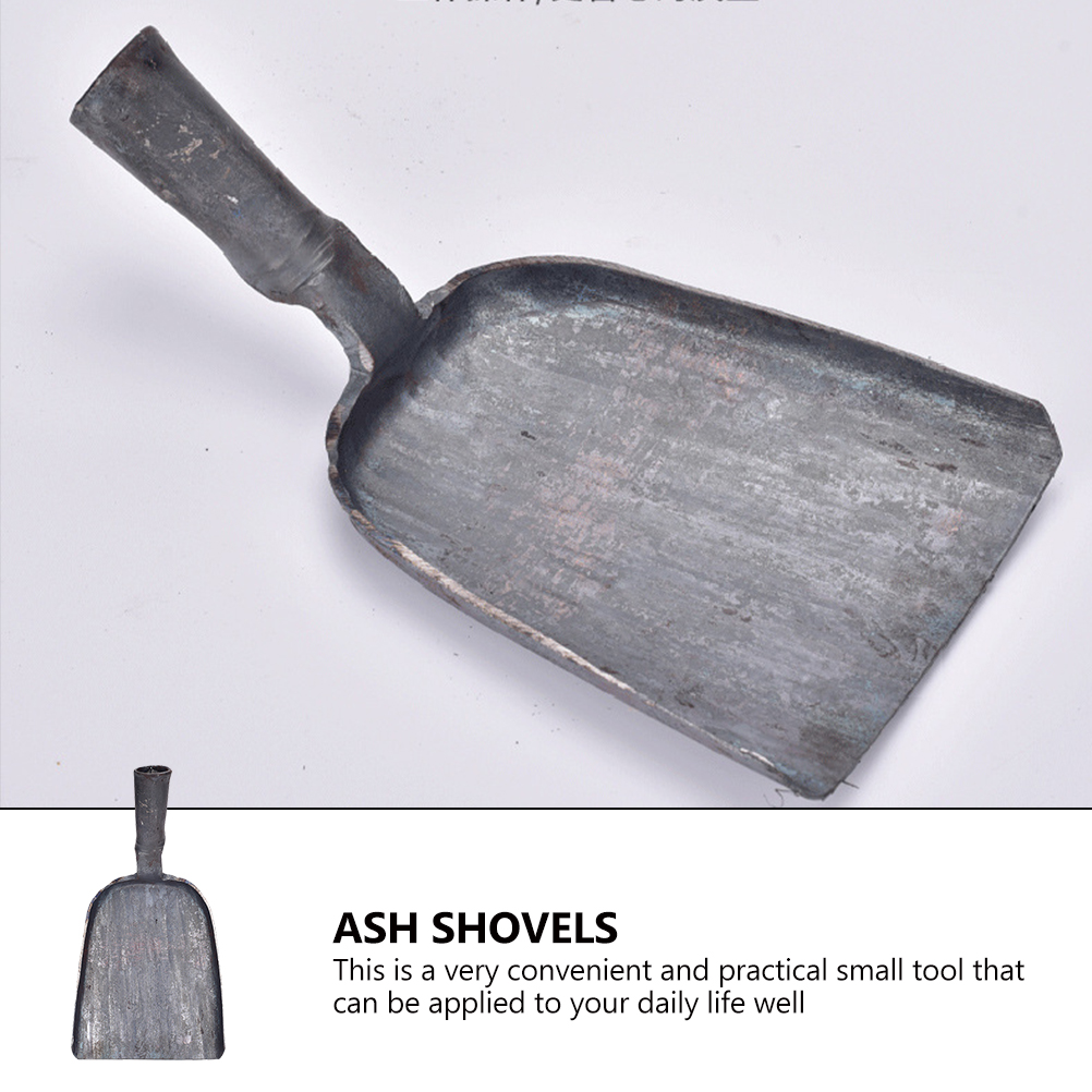 Steel Scooping Coal Shovel Multi-functional Coal Ash Shovel BBQ Charcoal Ash Shovel for Outdoor Home Restaurant