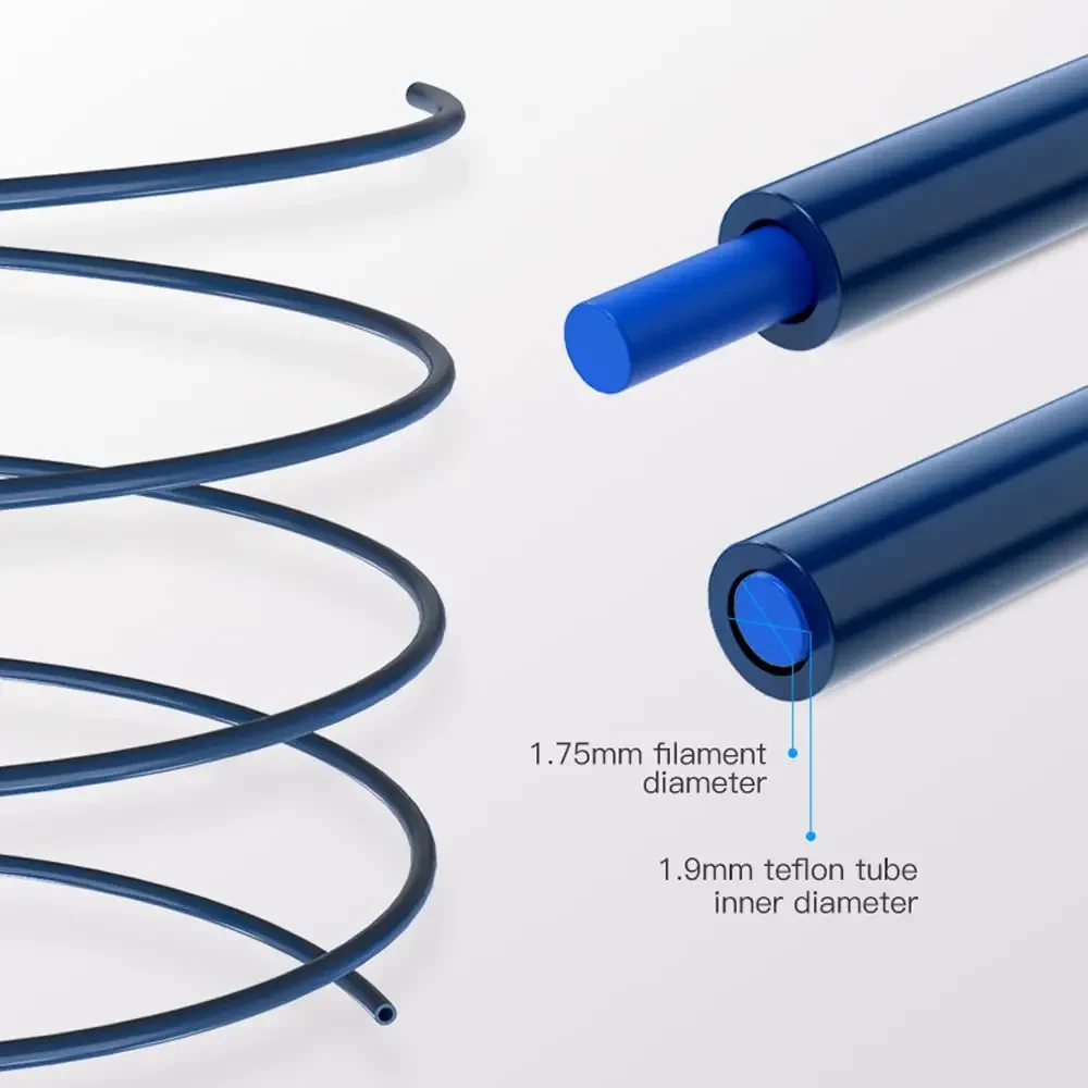 CREALITY für Capricorn Bowden PTFE-Schlauch, blau, 1 m/1,2 m/2 m, 3D-Drucker-Teile für 1,75 mm Filament, Prämie-PTFE-Harz für Ender 3 V2