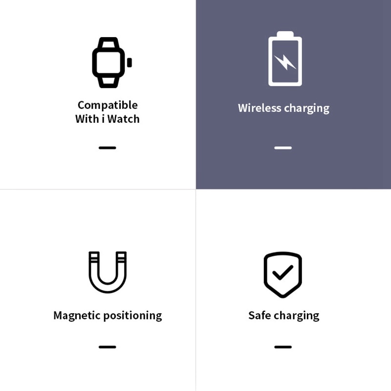 Wireless Charger, USB Direct Charge, Anti-Interference Wireless Charger for Apple, Huawei, and Samsung Watches