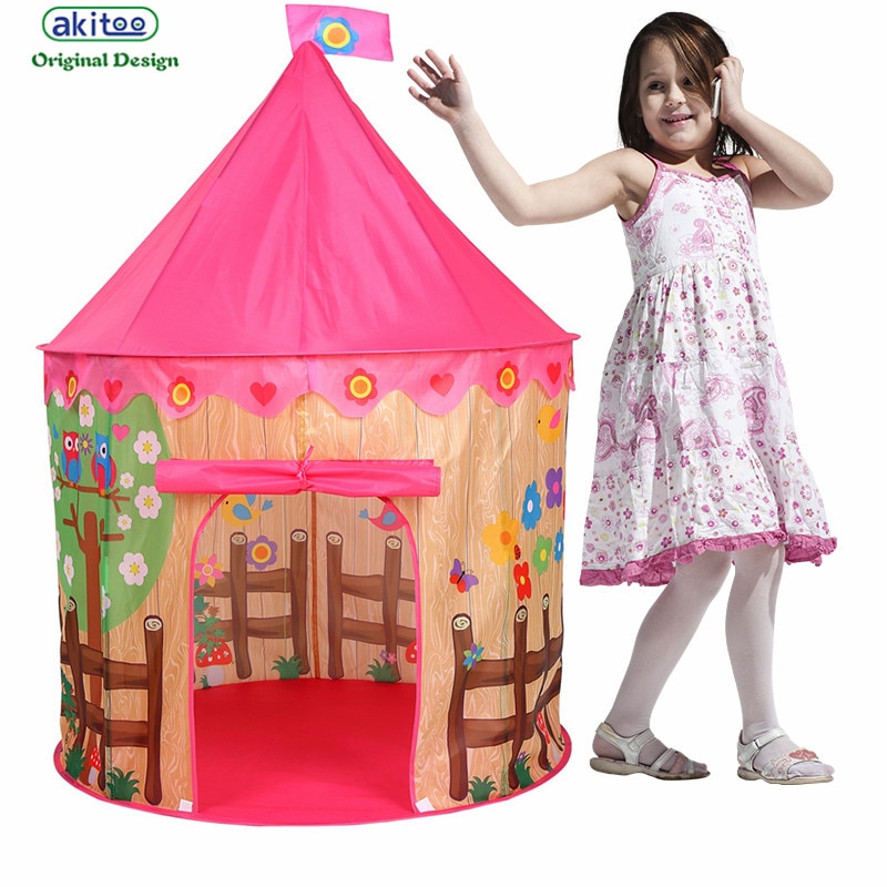 Akitoo 131 Kinderen Tenten Yurts Vogel Hek Marine Ballenbad Kasteel Playhouse Indoor Opvouwbare Klamboe Met Oceaan Ballen Mat