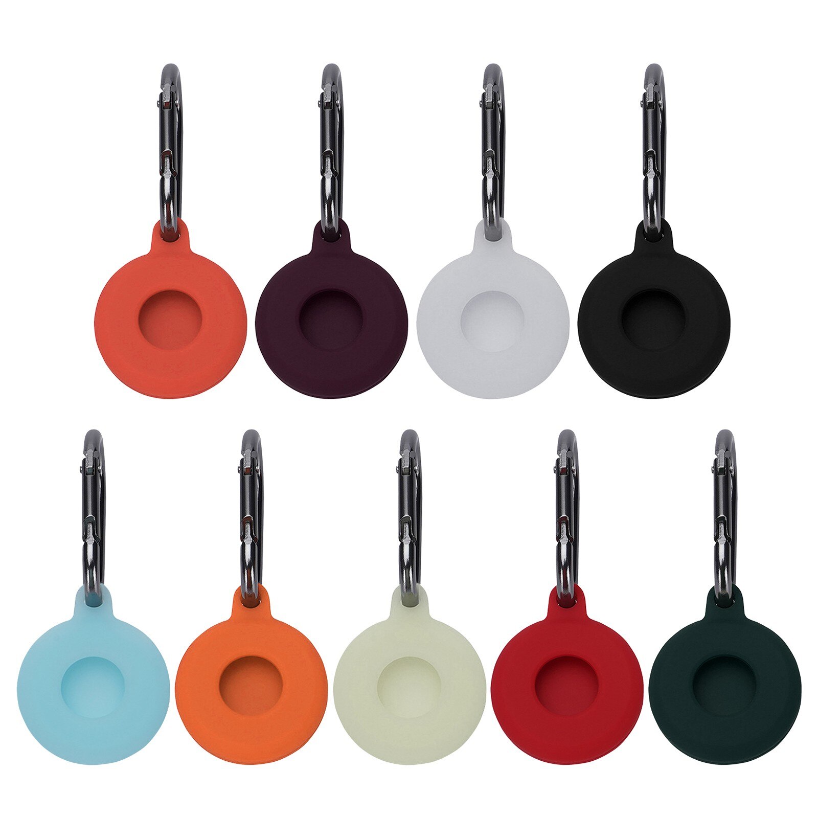 Anti-Verloren Beschermhoes Met Sleutelhanger Voor Apple Airtags Bluetooth Draadloze Tracker Siliconen Case Shell Protector Accessoires