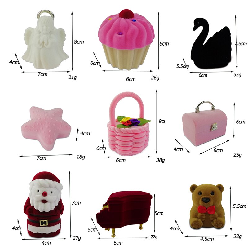 Kreative Samt Schmuck Kasten Mini Container Ring Kasten Ohrringe Ringe Lagerung Kasten Kleine Zubehör Anzeige Kasten