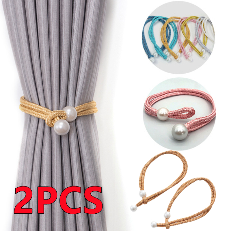 2/1PCS Kleine Parel Gordijn Clip Gordijn Houders Tie Terug Gesp Clips Opknoping Bal Gesp Tie Terug gordijn Decor Accessoires