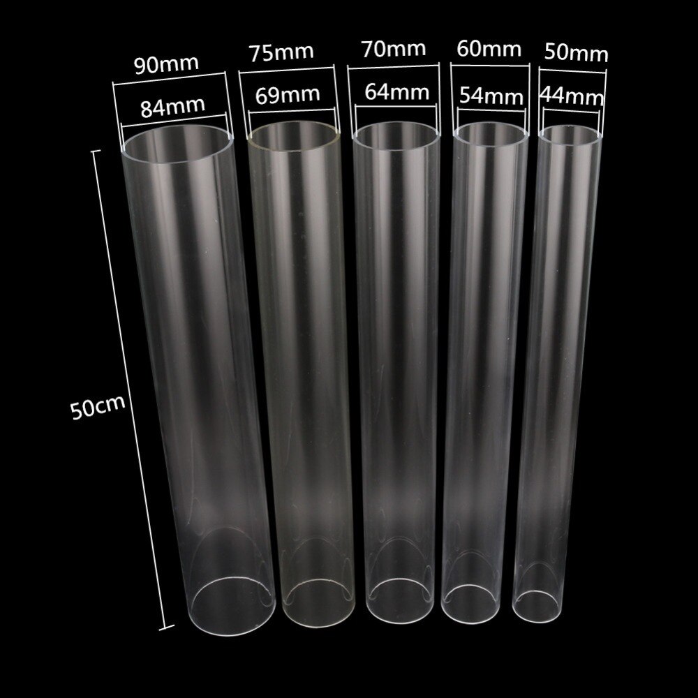 32/40/50/60/70/75/90mm Acryl Rohr transparent Acryl Rohr Fisch Panzer Aquarium Glas Rohr Garten Bewässerung Rohr Anschlüsse 1Pc