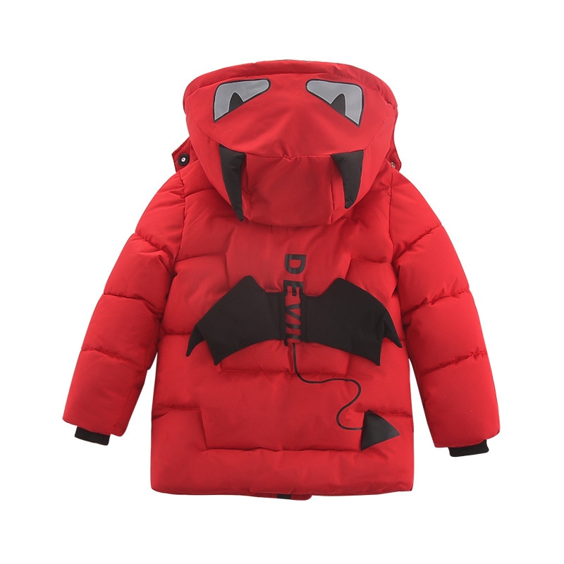 Baby Jongens Jassen Kinderen Winter Kinderen Sneeuw Overalls Met Hooded Cartoon Lange Stijl Down Snowsuits Voor 1-8 Y kids Mode: red / 3T