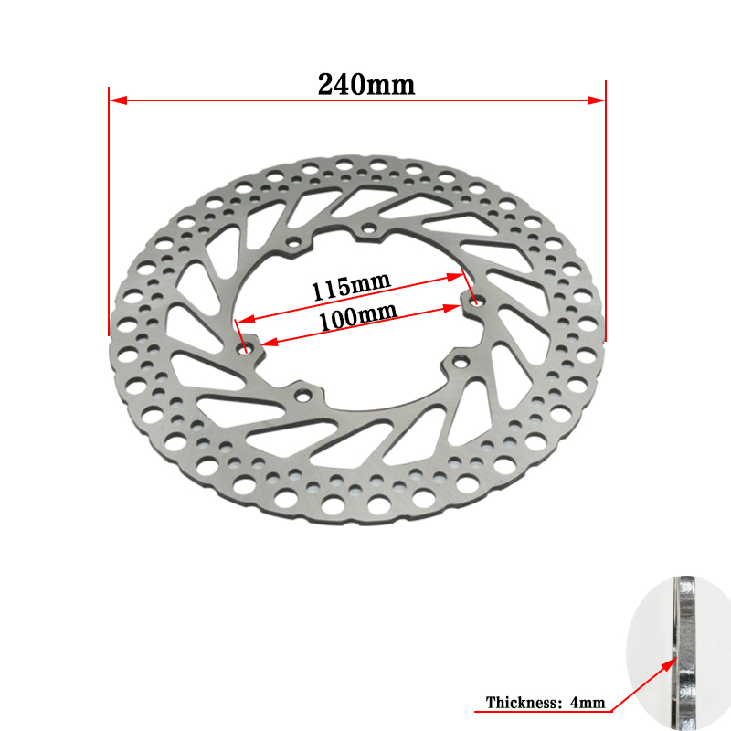 Motorfiets Remschijf Rotor Front Rotor Remschijf 240mm voor CR125 CR250 2002 CRF250 CRF450 2002: Before disc