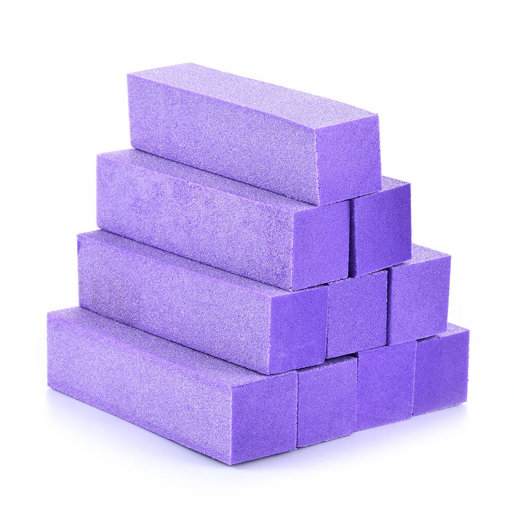Esponja para pulir uñas, bloque de lijado, pedicura, manicura, herramientas de Arte de uñas, esmalte de uñas duradero y sin daños, Unisex, 10 Uds.