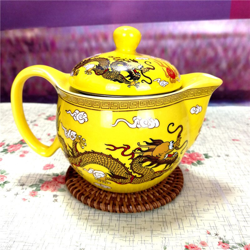 Chinese Ceramic Tea Set Kung Fu Porcelain Tea Cup Pot Set Dragon Teapot Teacup Kungfu Teaset Puer Oolong Tea Ceremony Teaware