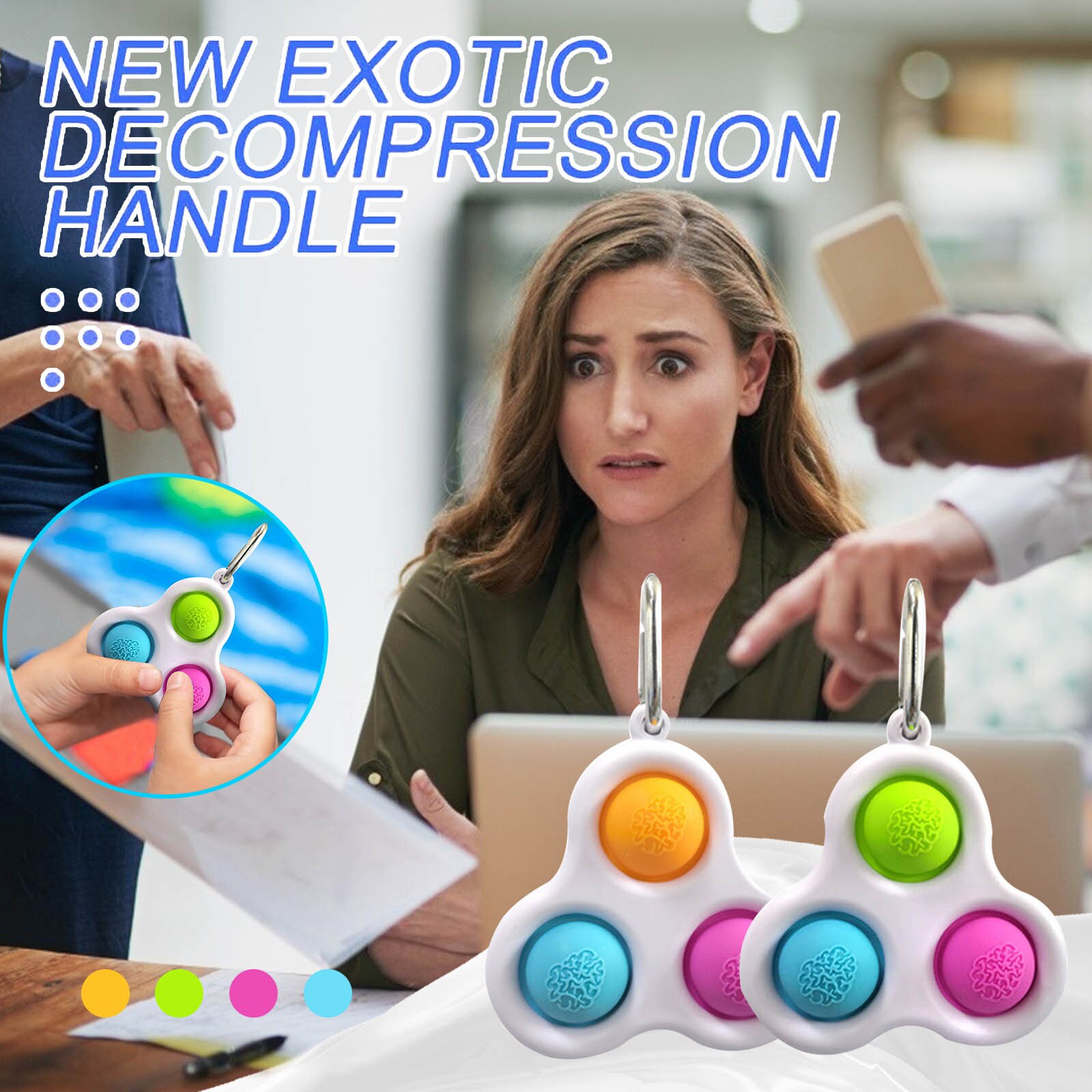 Simple Dimple Fidget Toy Small Pressure Reliever Fidget Toys Board Controller Kawaii Keychain Toy Push Bubble Sensory Toy D03