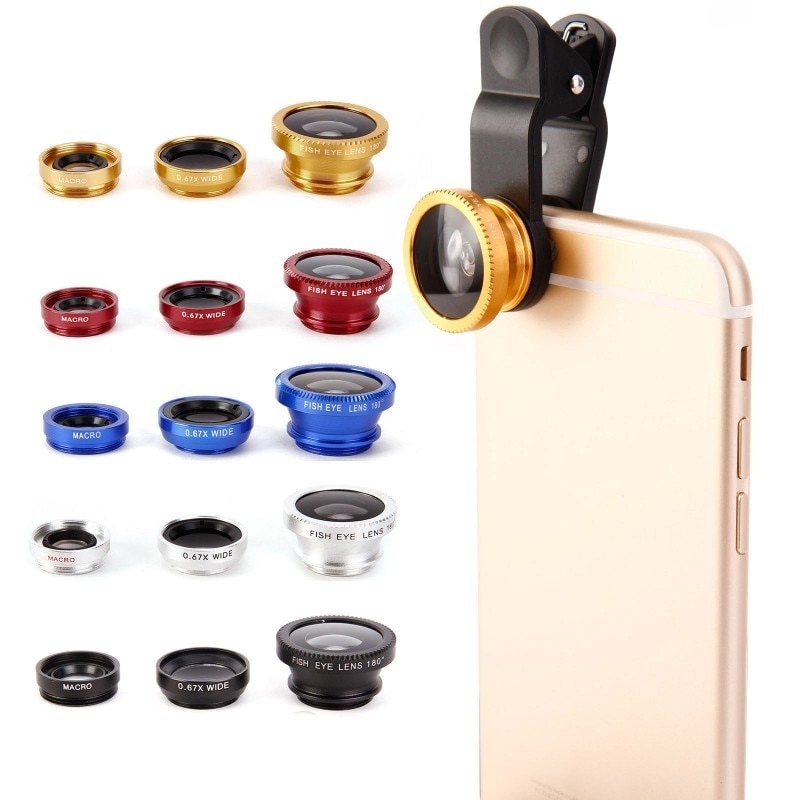 3 em 1 grande angular macro lente olho de peixe câmera kits universal smartphones fisheye lentes para iphone samsung huawei xiaomi oneplus