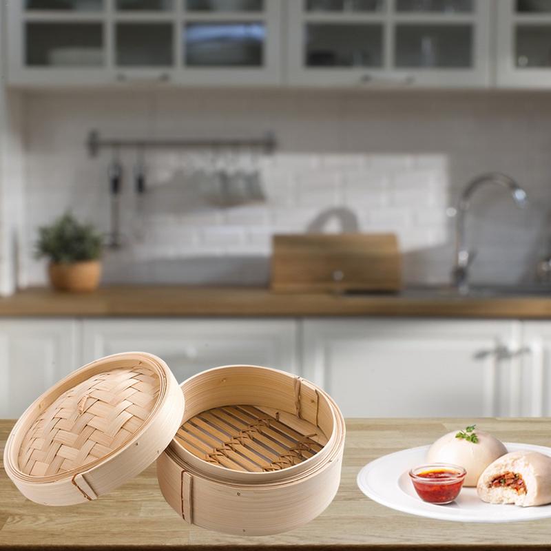 Bamboo Steamer Kitchen Hen Cooking Tools Taro Buns Dumplings Dessert Lotus Leaf Rice Steamer