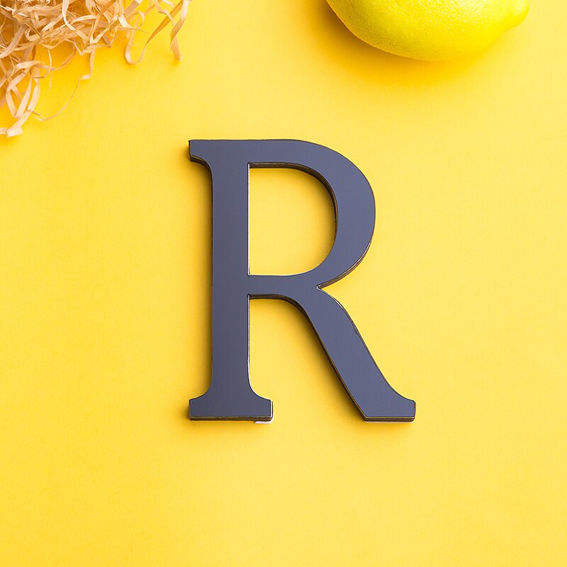 Zwart Engels Letters 3D Spiegel Muurstickers Home Decor Voor Woonkamer Slaapkamer Behang Peel &amp; Stok Spiegel Acryl Poster: R