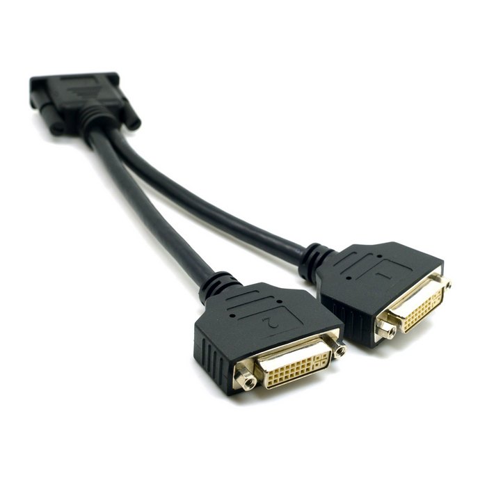Zihan DMS-59 Male to Dual DVI 24+5 Female Female Splitter Extension Cable for Graphics Cards & Monitor