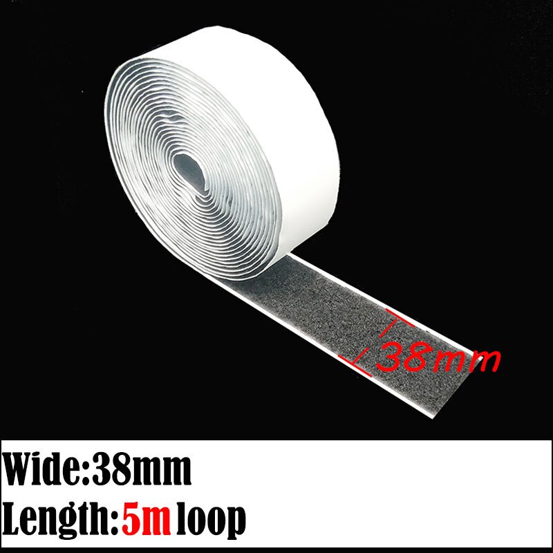 5 Meters/roll self-adhesive velcros hook and loop fastener tape adhesive velcros magic strap sticker velcros adhesive Glue DIY: 38mm 5m loop