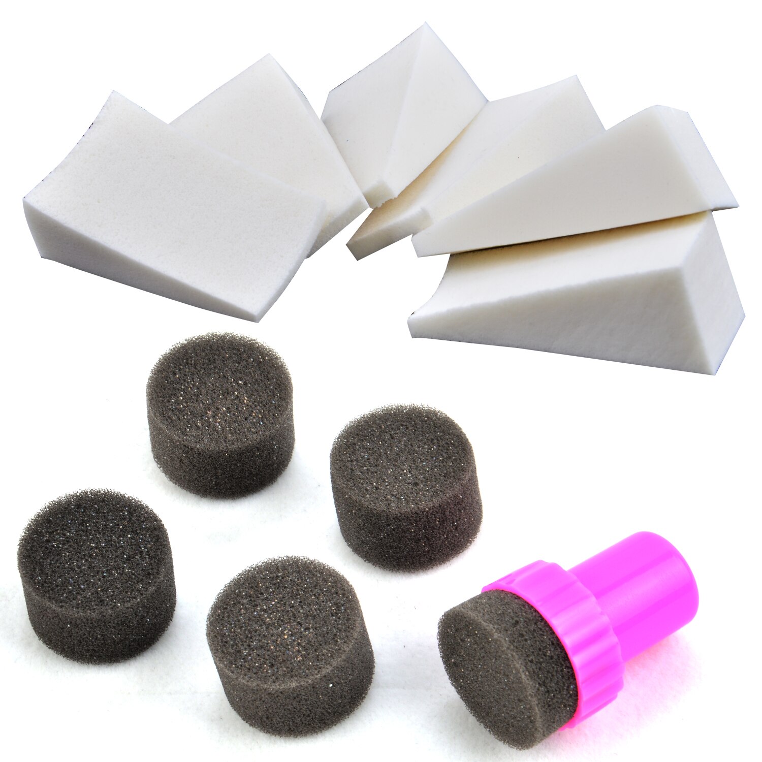 Gradient Nail Soft Sponges Simple DIY Change Color Sponge With Stamper Polish Stamping Manicure Salon