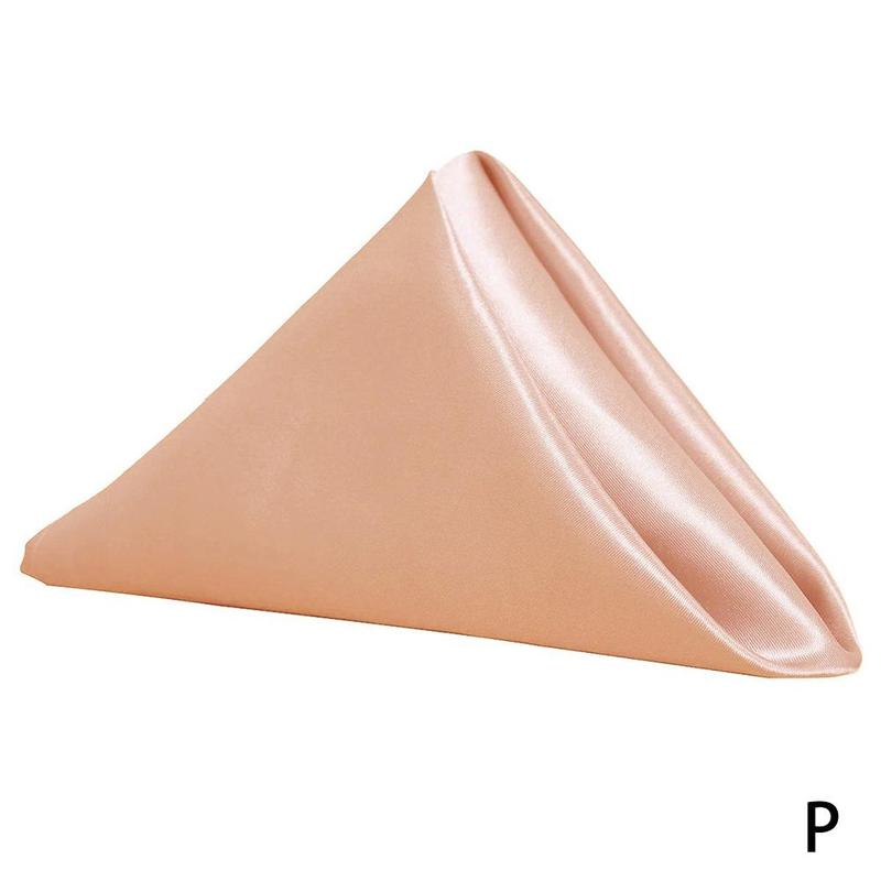 1pcs Cloth Napkins 12x12 Inches Polyester Table Napkins Restaurant Banquet Dinner Decoration Party Wedding Supplies Decor L2a4: peach