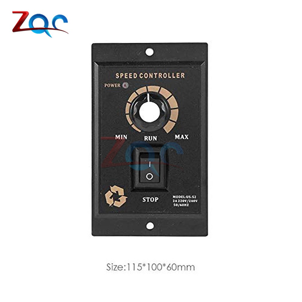 400W AC 220V Motor Speed Controller Adjustable Regulator Controller Forward & Backward AC Regulated High Precision Speed Control