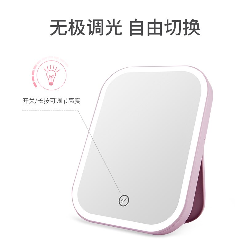 Led Vanity Touch Screen Makeup Mirror Vanity Lights 180 Degree Rotation Table Countertop Cosmetics Bathroom Mirror MJ708