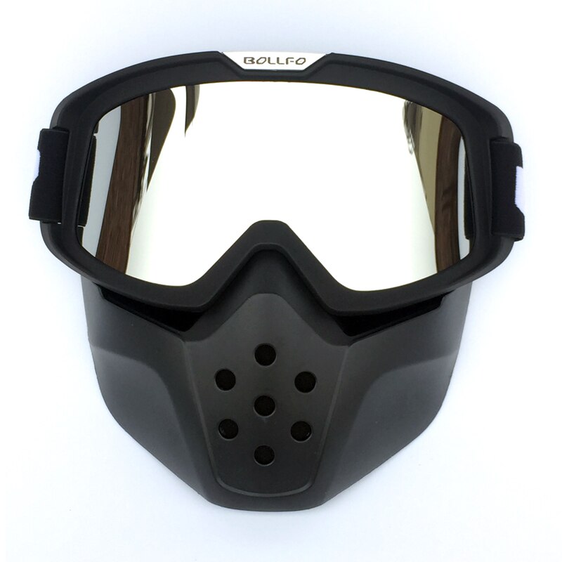 Gafas de protección para casco de Motocross para hombre y mujer, lentes de protección para casco de moto tipo tiburón, a prueba de viento, Estilo Vintage, para esquí