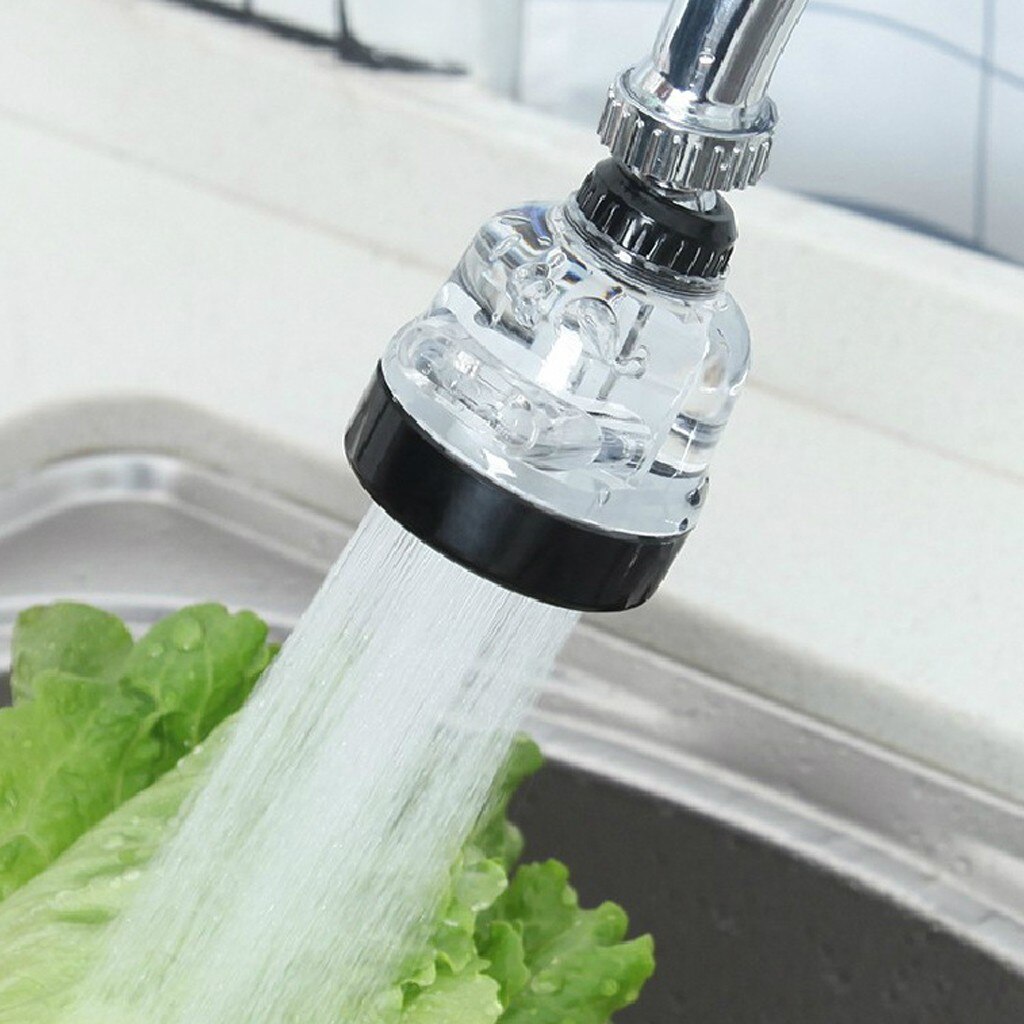 The Faucet Pressurized Water-Saving Device Three-Stage Adjustment Is Transparent Rotatable Faucet Sprayer Head Anti Splash c50