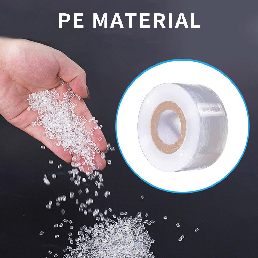 Cintas de PE de película transparente estirables para reparación de plantas ecológicas, cinta para Injerto de jardín, cinta bio-degradable Rural para plantones de árboles en casa