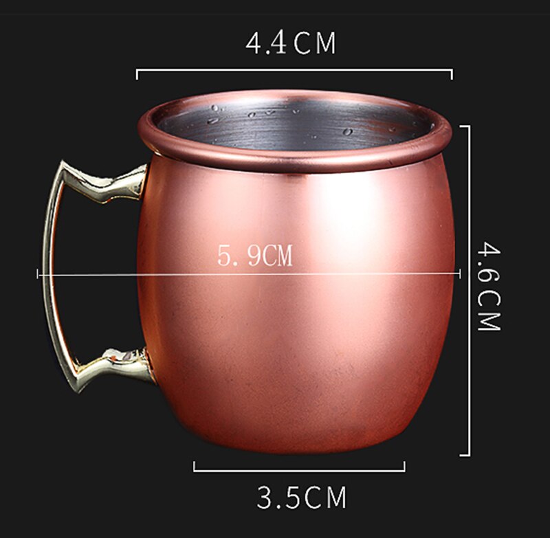 Mini 2-Ounce Rvs Moscow Mule Mok Espresso Mokken Koper Mok Whisky Shot Glazen Set van 4