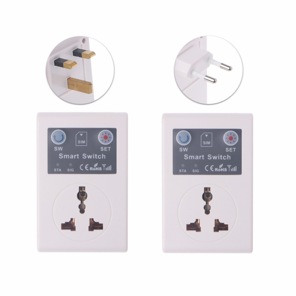EU/UK 220V Phone RC Remote Wireless Control Smart Switch GSM Socket Power Plug Remote socket