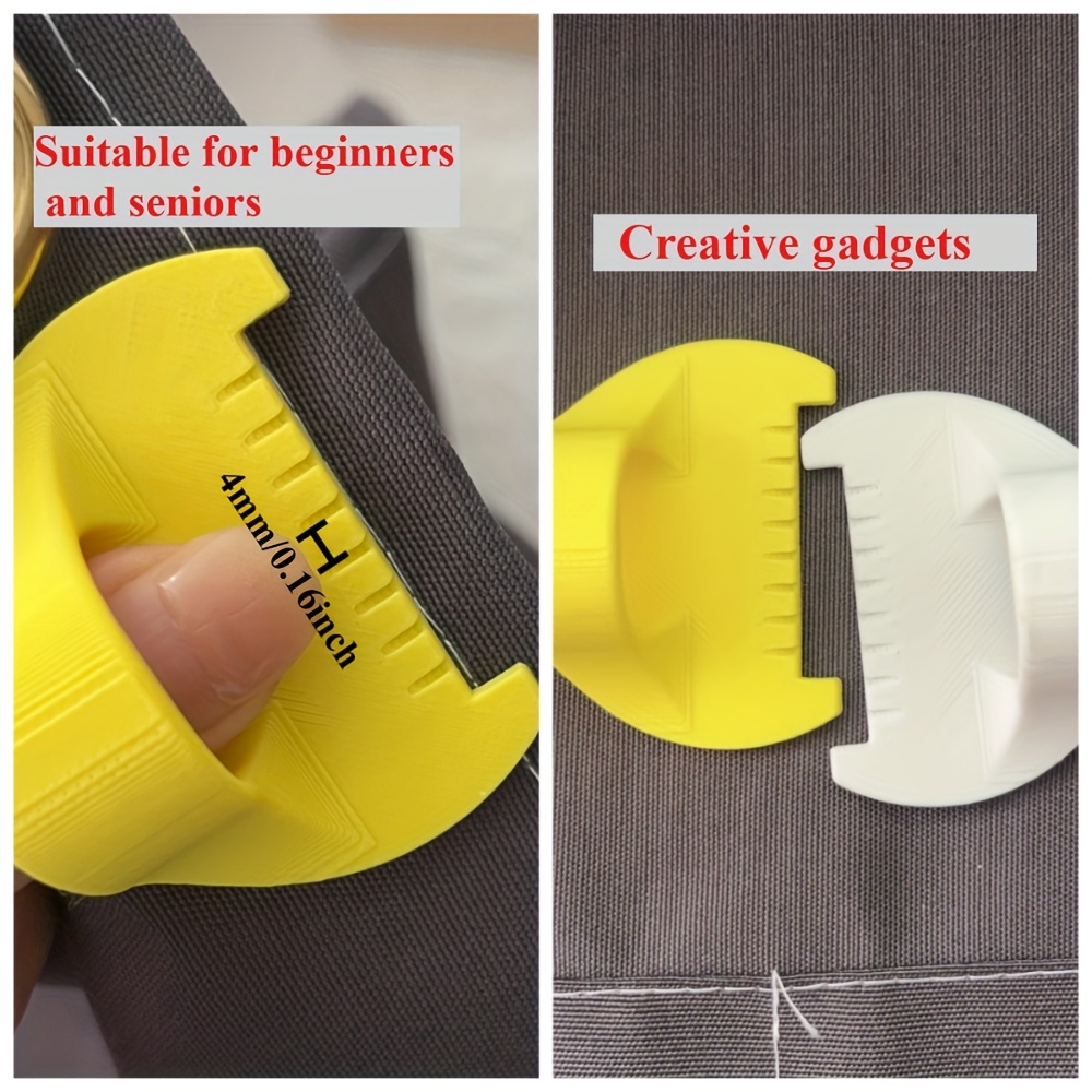Outil de couture imprimé en 3D Easy-Grip pour débutants et personnes âgées – Aide à la couture manuelle en plastique d'espacement de 4 mm, empêche les points de saut