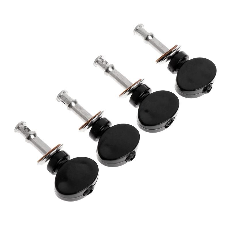 Ukulele Strings Tuning Pegs Pin Machines Tuners Friction Ukelele Black 4PCS