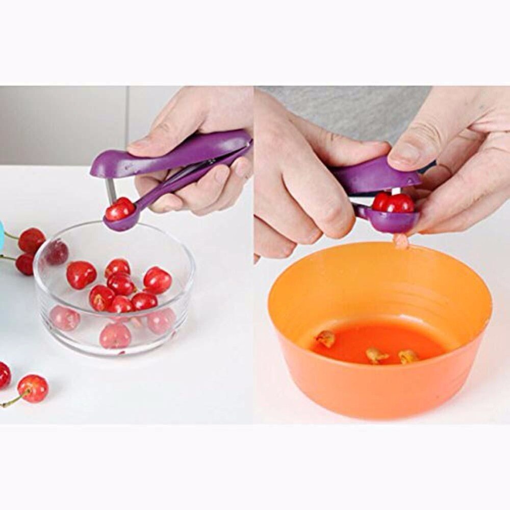 Cherry Corer Cherries Seed Extraction Machine Core Seed Remover Fruit Stone Extractor Home Kitchen Cherry Cleaning Fruit Tools