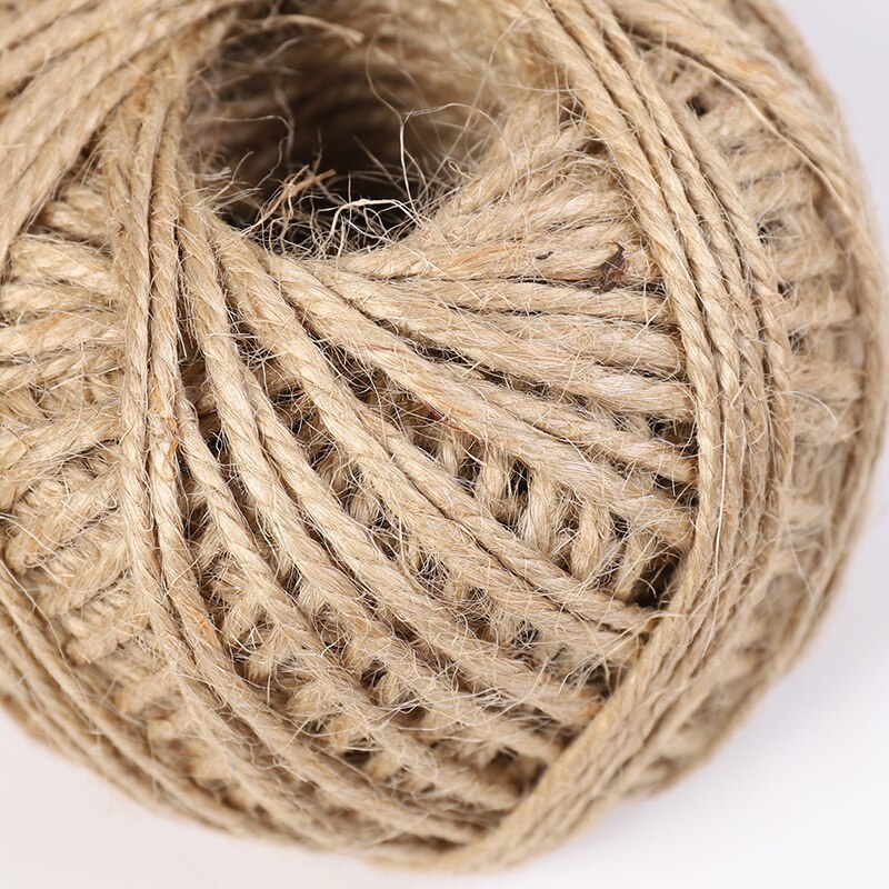 30M/Roll Natural Burlap Hessian Jute Twine Cord Hemp Rope Party Valentine Wrapping Cords Thread DIY Packaging Supplies