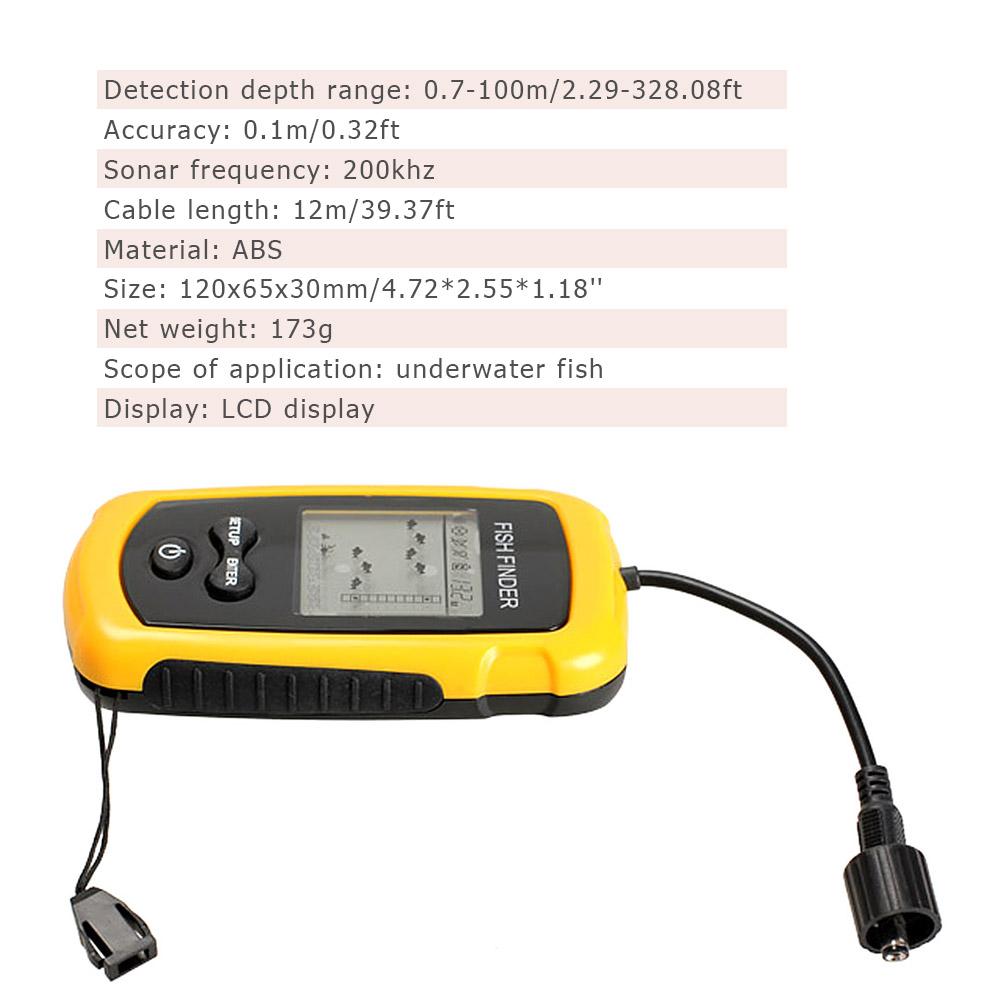TL88 Fishing Wired Fish Finder Depth Sonar Sensor Sounder Alarm Fishfinder lure Echo Sounder Fishing Finder Lake Sea Fishing