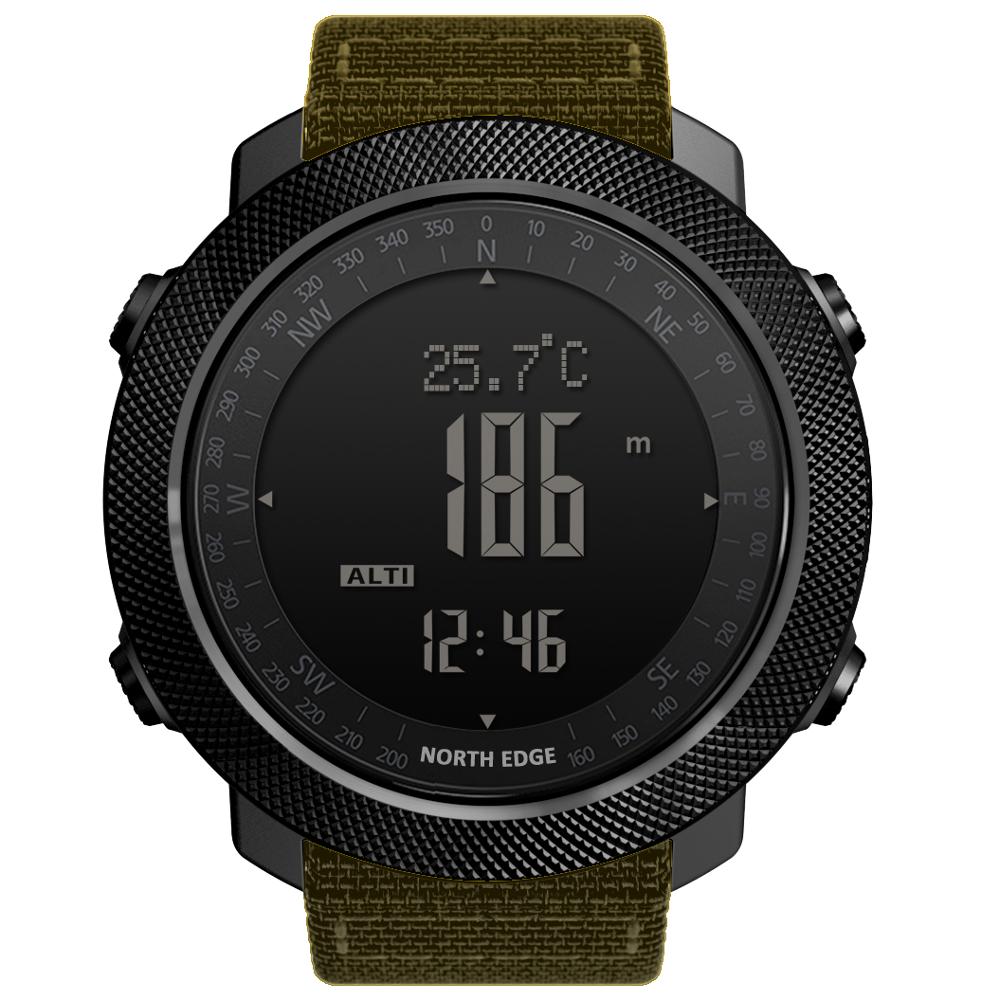 Norden Rand Smart Uhr Männer Sport Wandern Höhenmesser Tachometer Smartwatch Barometer Kompass Fitness Tracker Digitale Wearable: Khaki