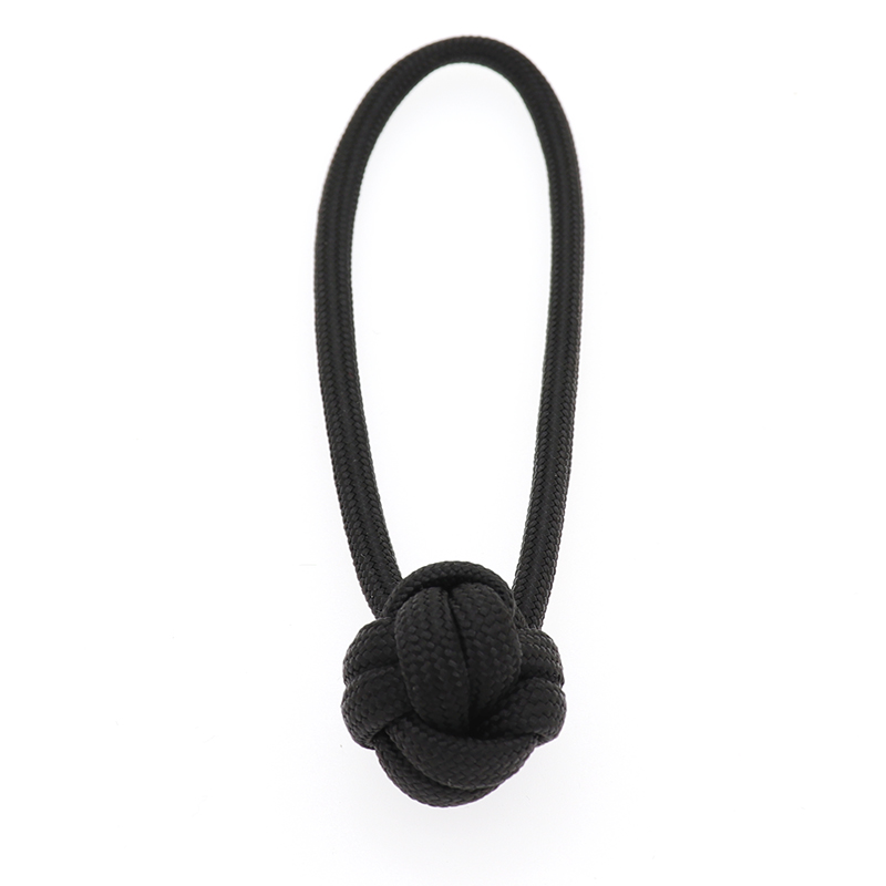 Hand Gevlochten Paracord Knopen Diy Sleutelhanger Camping Survival Gereedschap: Black